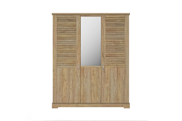 Armoire 3 portes effet persiennes Maël