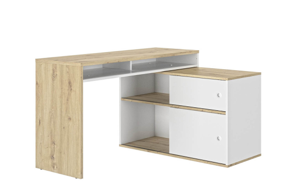 Bureau d’angle avec rangement modulable Théa