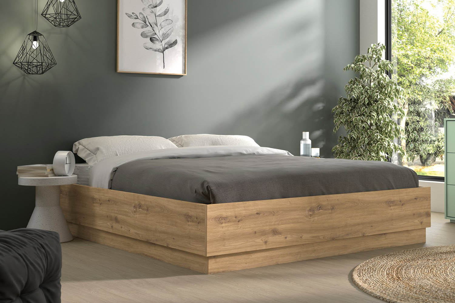 Lit coffre en bois Malo