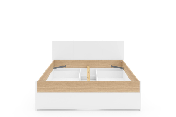 Sato wood bed with headboard