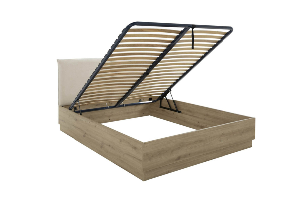 Lit coffre en bois avec tête de lit Malo