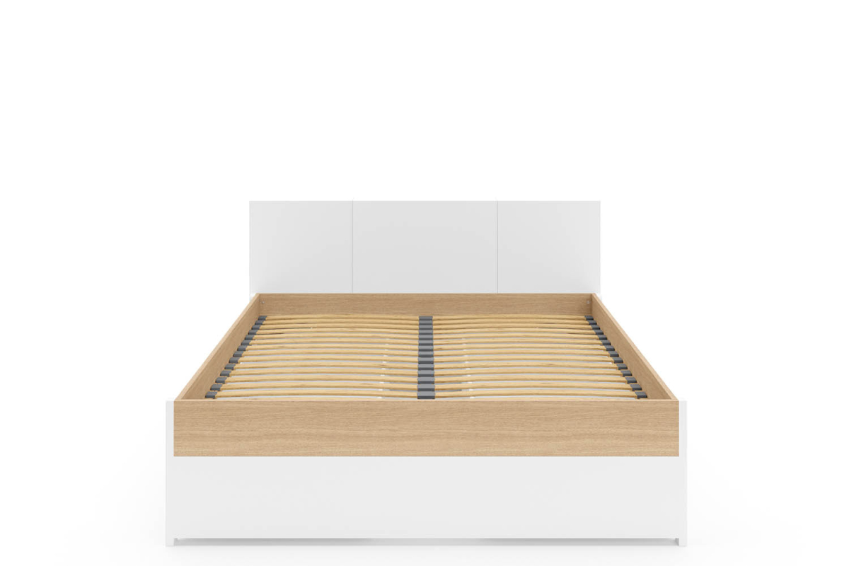 Lit en bois avec tête de lit Sato