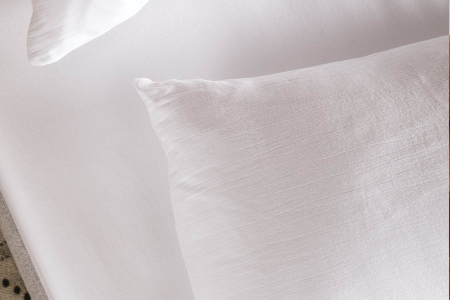 Taie d’oreiller en pur coton bio uni | Maison Aveni