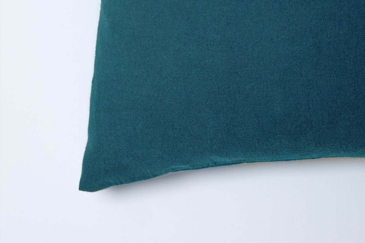 Taie d’oreiller en pur coton bio uni | Maison Aveni