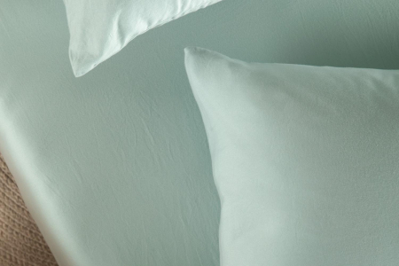 Taie d’oreiller en pur coton bio uni | Maison Aveni
