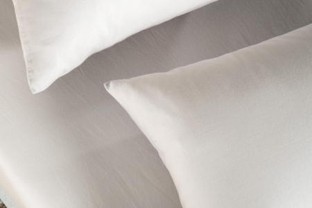 Taie d’oreiller en pur coton bio uni | Maison Aveni