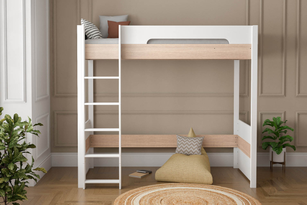 Lit mezzanine en bois Sato