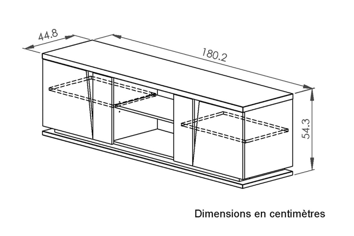 Meuble TV 2 portes 181 cm Bari