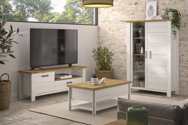 Table basse avec plateau relevable 115 cm Céleste
