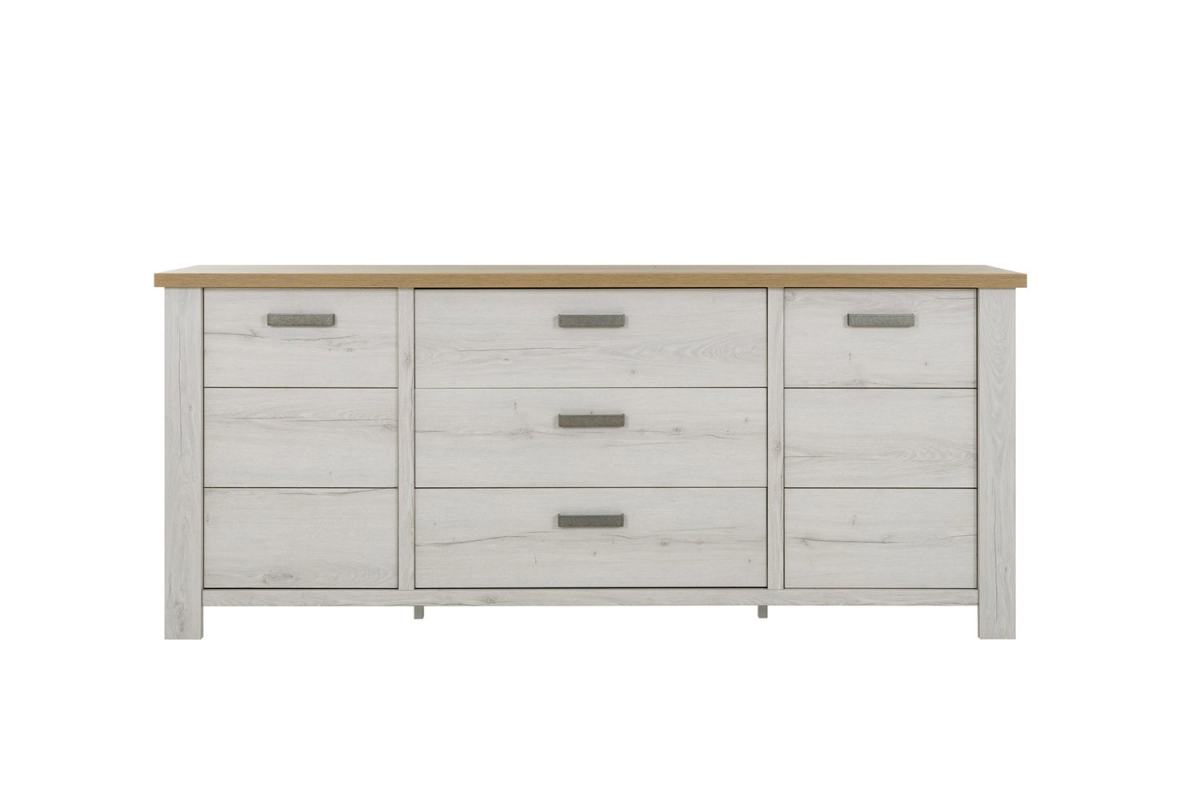 Buffet 2 portes 3 tiroirs 220 cm Céleste