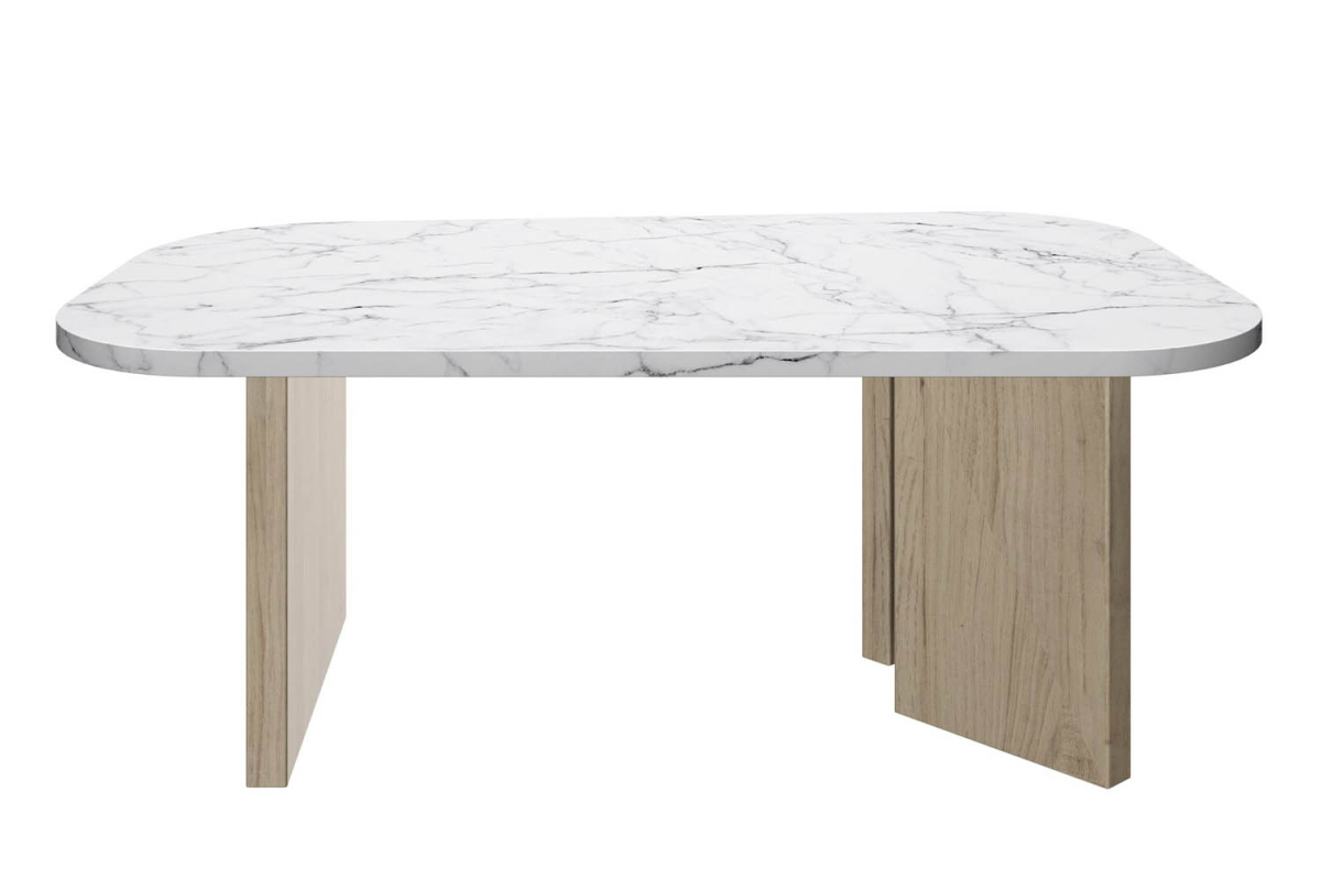 Table basse effet marbre 105 cm Lune