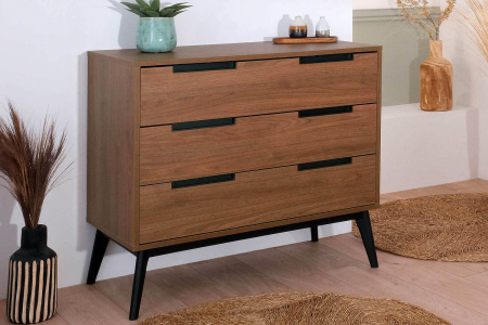 Commode 3 tiroirs en bois Arles