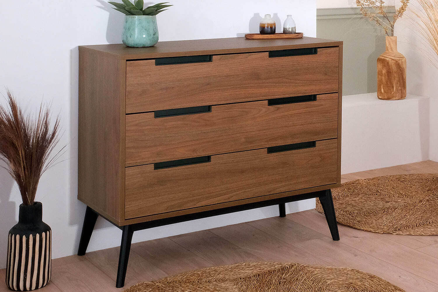 Commode 3 tiroirs en bois Arles