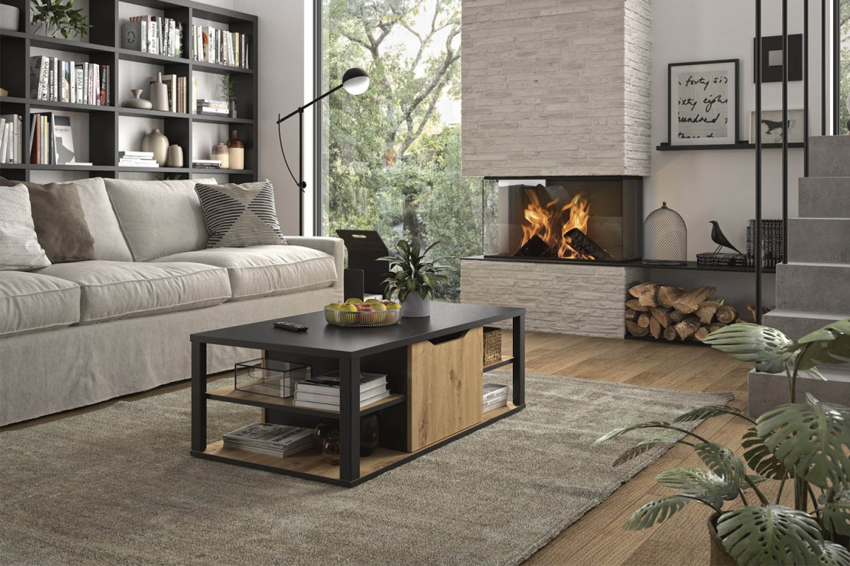 Table basse avec rangement 110 cm Nova