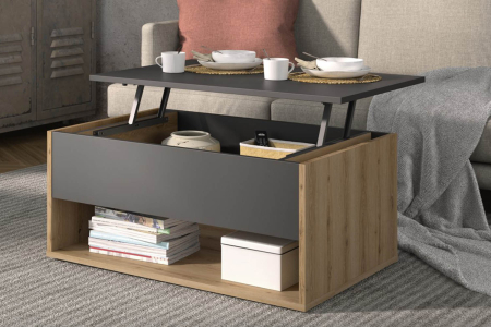 Table basse avec plateau relevable 90 cm Terra