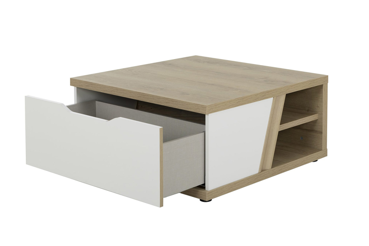 Table basse 1 tiroir carrée 81 cm Tivoli