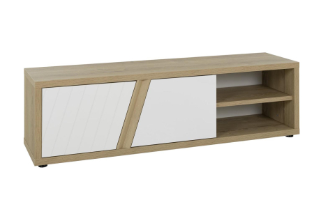 Mueble de TV de madera de 2 puertas, fabricado en Francia