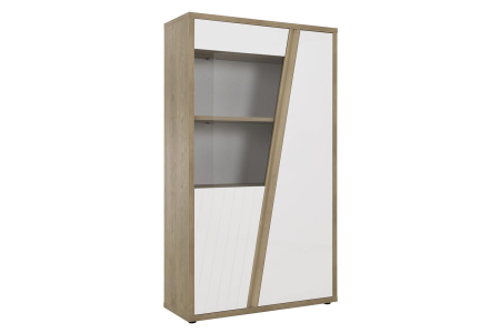 Vaisselier en bois 2 portes pratique et design, fabriqué en France