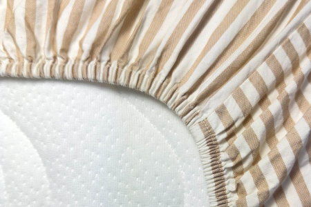 Drap housse Percale de Coton Bio Rayé