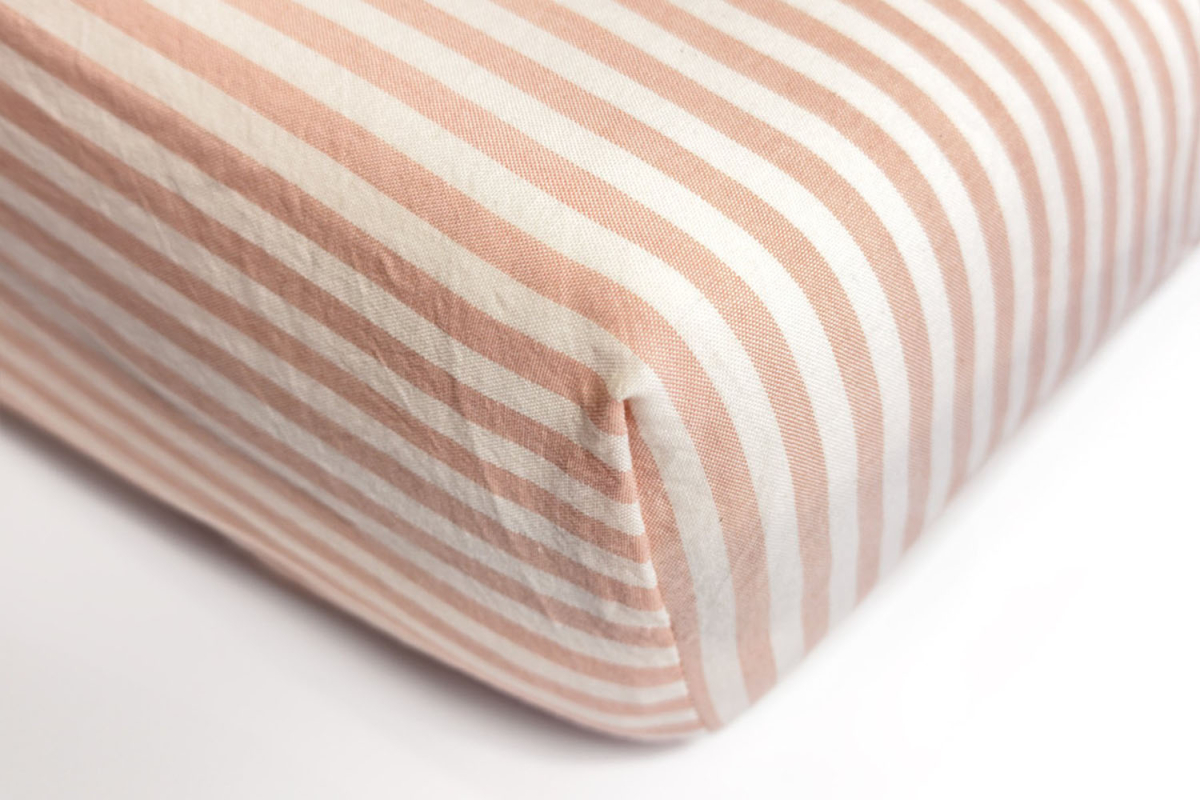 Drap housse Percale de Coton Bio Rayé