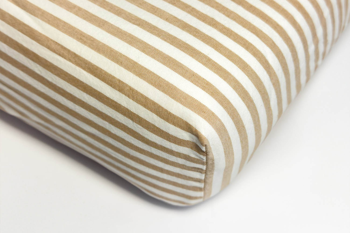 Drap housse Percale de Coton Bio Rayé