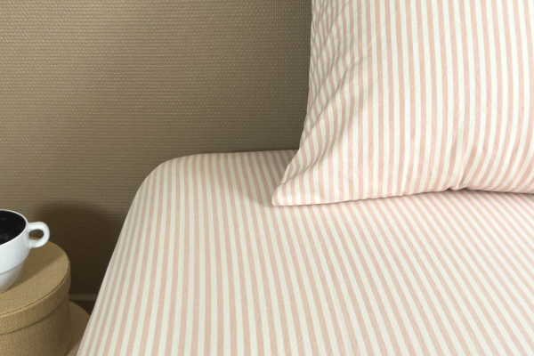 Drap housse Percale de Coton Bio Rayé