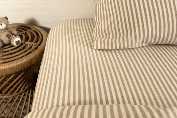 Drap housse Percale de Coton Bio Rayé