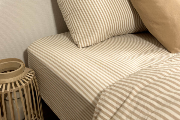 Drap housse Percale de Coton Bio Rayé
