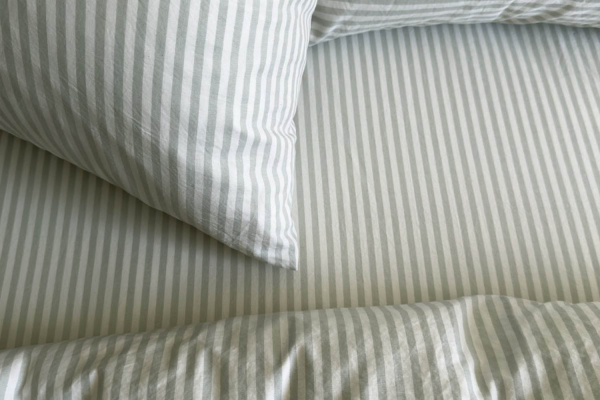 Drap housse Percale de Coton Bio Rayé