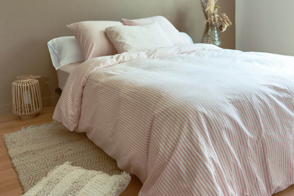 Drap housse Percale de Coton Bio Rayé