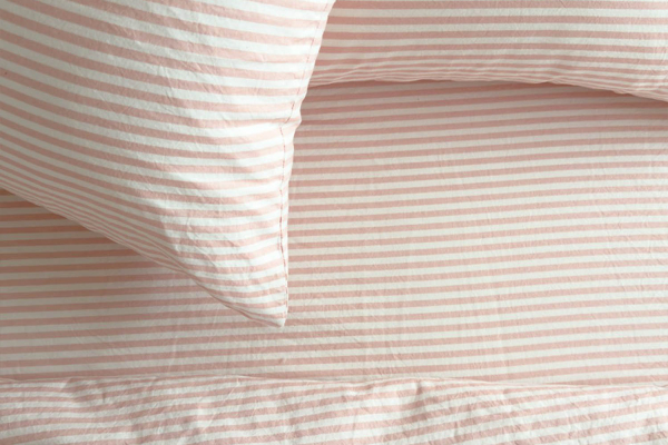 Drap housse Percale de Coton Bio Rayé