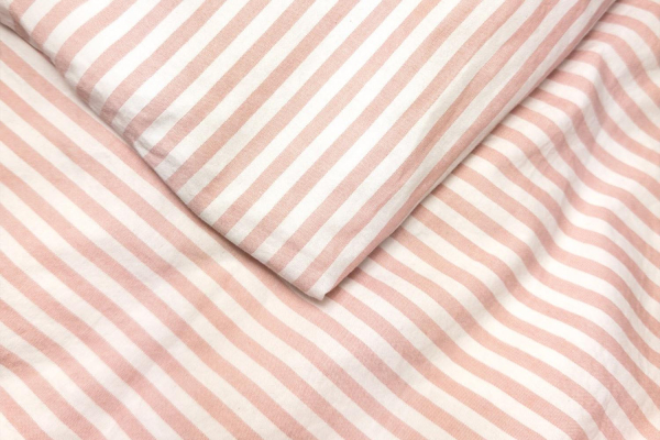 Housse de couette en percale de coton bio rayé|Maison Aveni