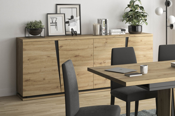 Bari 213 cm sideboard with four doors and one drawer