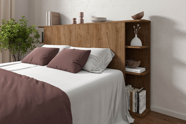 Tête de lit en bois avec rangement 200cm Milla