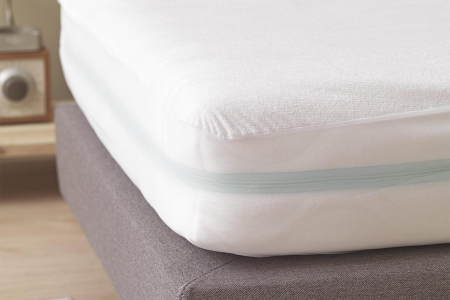 Protège matelas 2 places imperméable et respirant Coton