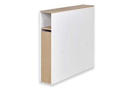 Tête de lit en bois avec porte et niche Sato
