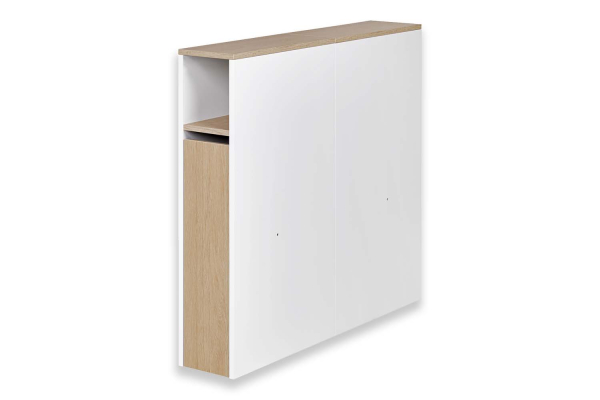 Tête de lit en bois avec porte et niche Sato