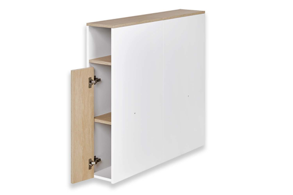Tête de lit en bois avec porte et niche Sato