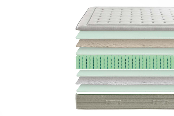 Matelas 2 places ressorts ensachés Coton Latex | Soutien souple