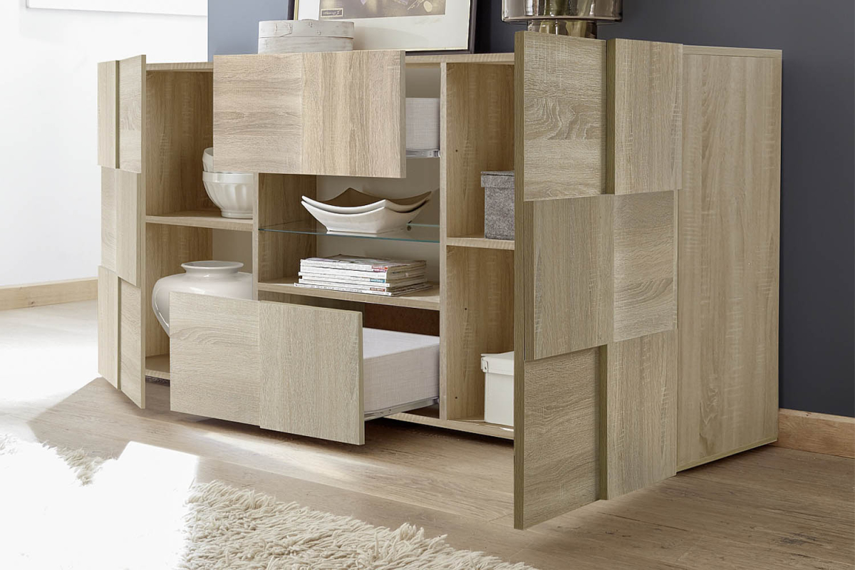 Buffet 2 portes 2 tiroirs 181 cm Calvi