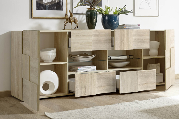 Buffet 2 portes 4 tiroirs 241 cm Calvi