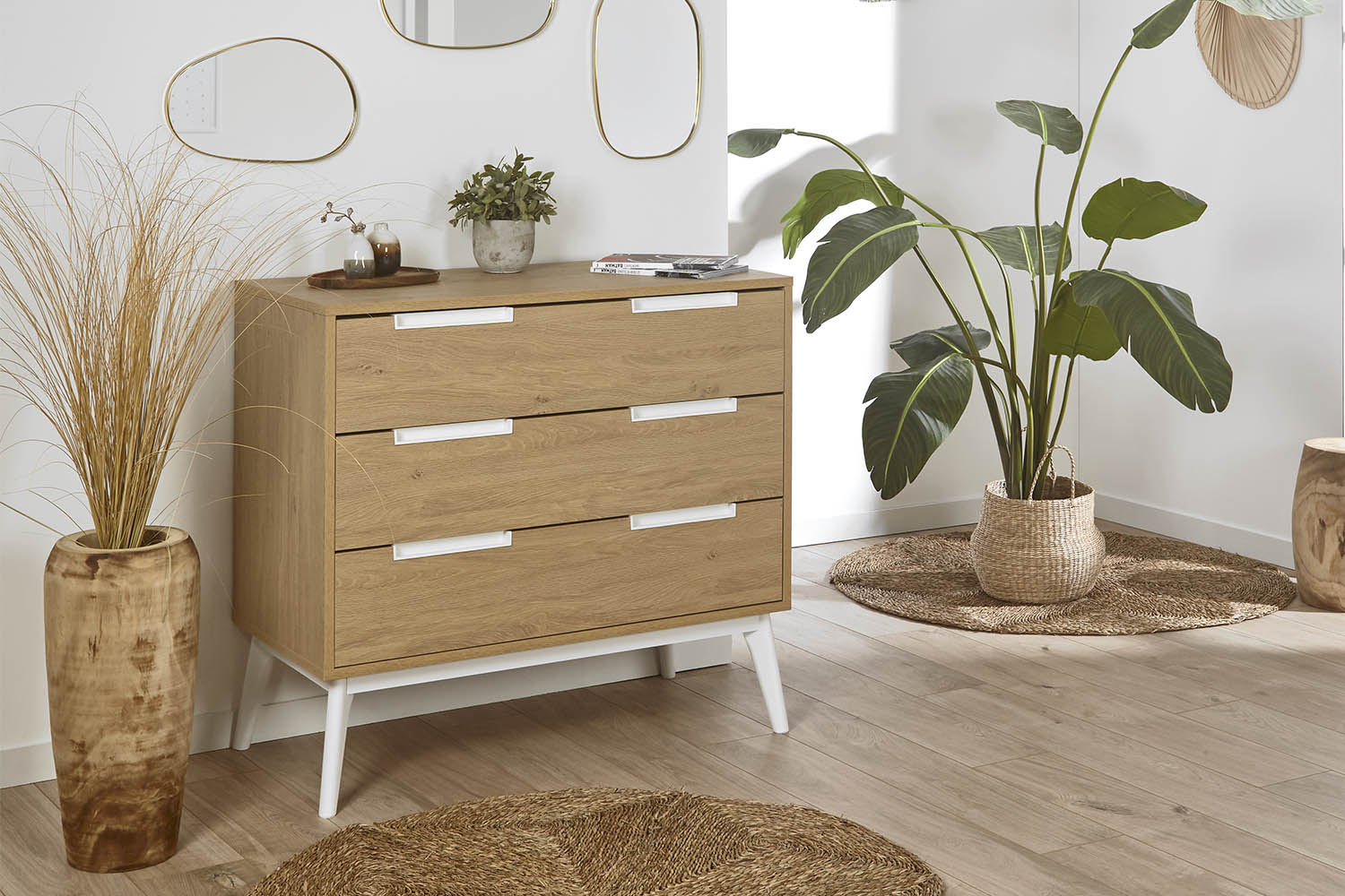 Commode 3 tiroirs en bois Arles