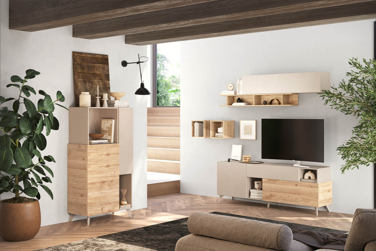Meuble TV 1 porte 2 tiroirs 180 cm Anvers