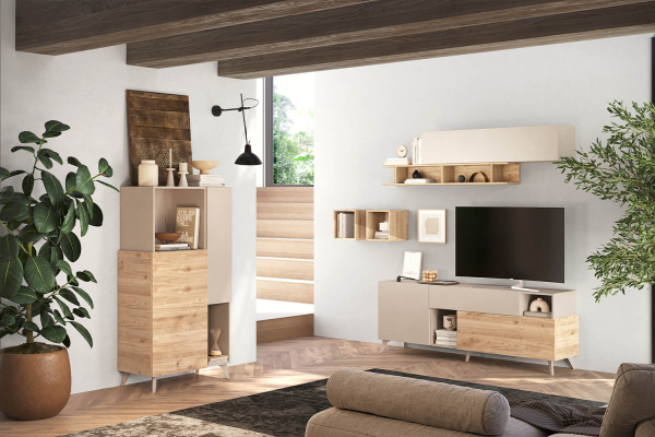 Meuble TV 1 porte 2 tiroirs 180 cm Anvers