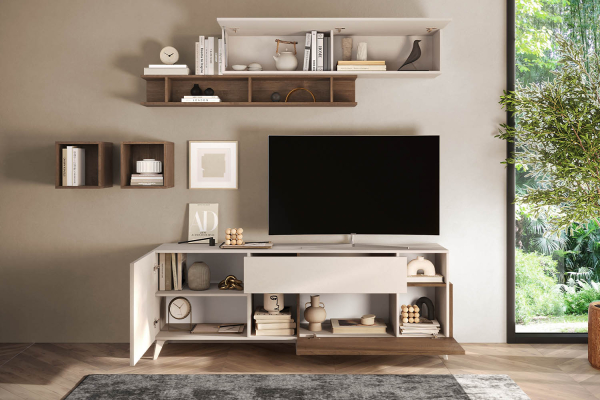 Meuble TV 1 porte 2 tiroirs 180 cm Anvers