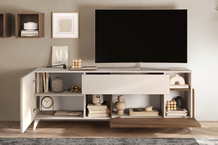 Meuble TV 1 porte 2 tiroirs 180 cm Anvers