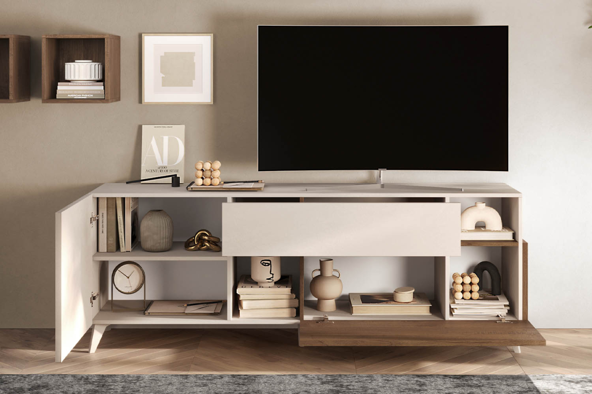 Meuble TV 1 porte 2 tiroirs 180 cm Anvers