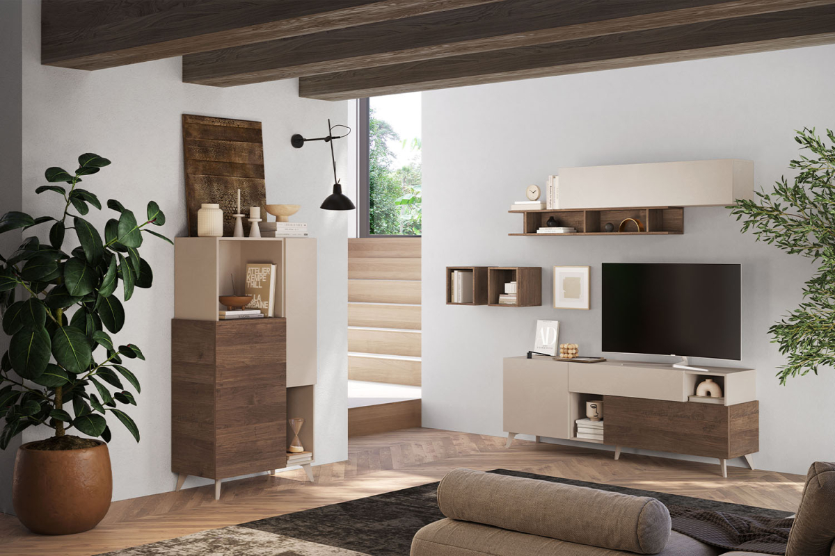Meuble TV 1 porte 2 tiroirs 180 cm Anvers – Rangement moderne