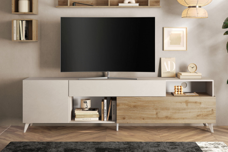 Meuble TV 1 porte 2 tiroirs 240 cm Anvers