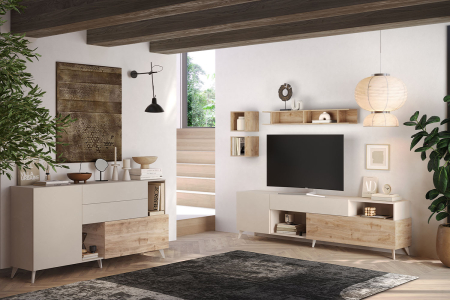 Meuble TV 1 porte 2 tiroirs 240 cm Anvers
